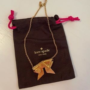 Kate Spade All Wrapped Up Gold Bow Necklace